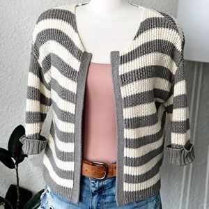 Striped Crop Cardi